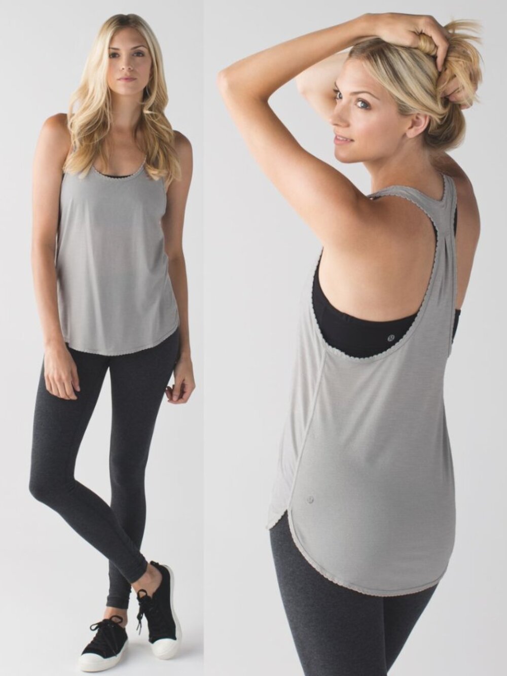 Lululemon Silver Seriously Light Luon 105 F Singlet Tank